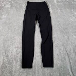 Lululemon Leggings Women's Size 4 Black‎ Mid-Rise Yoga Gym